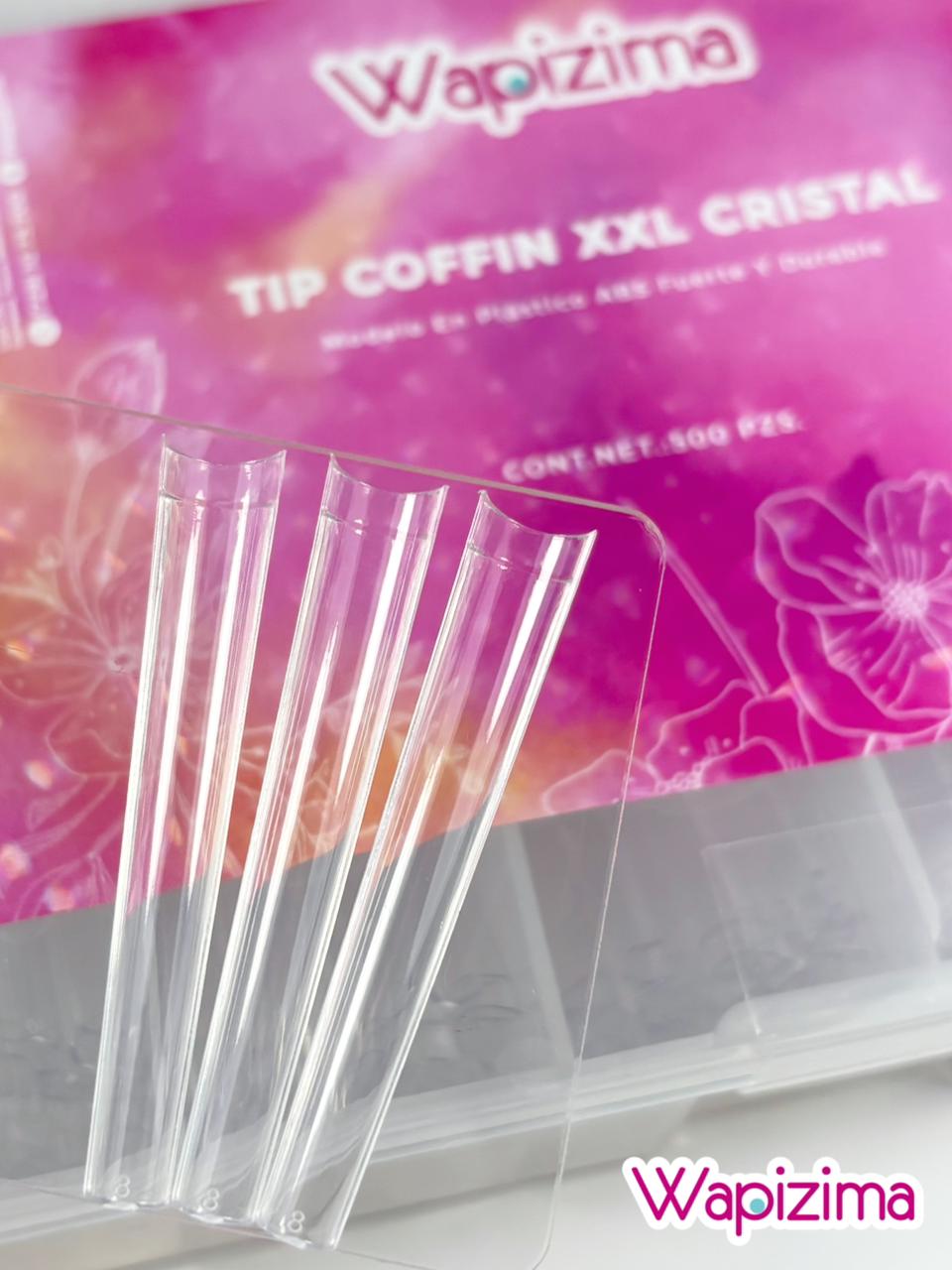 Tips Coffin XXL Cristal 500 pzas