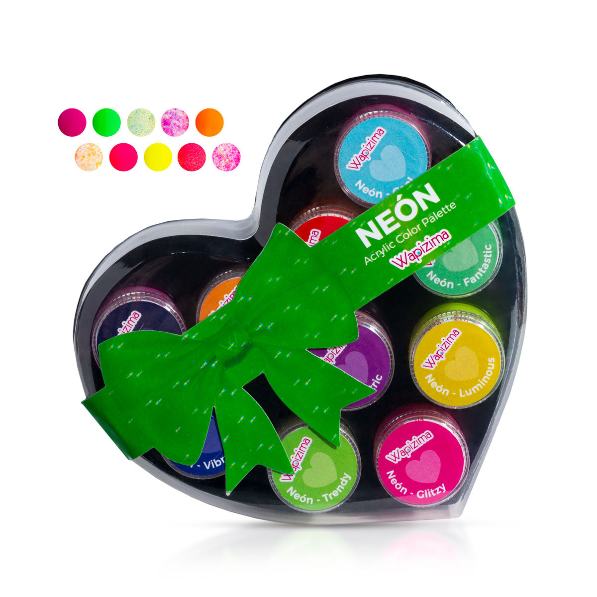 Estuche de Corazón "Neón" 10pzas