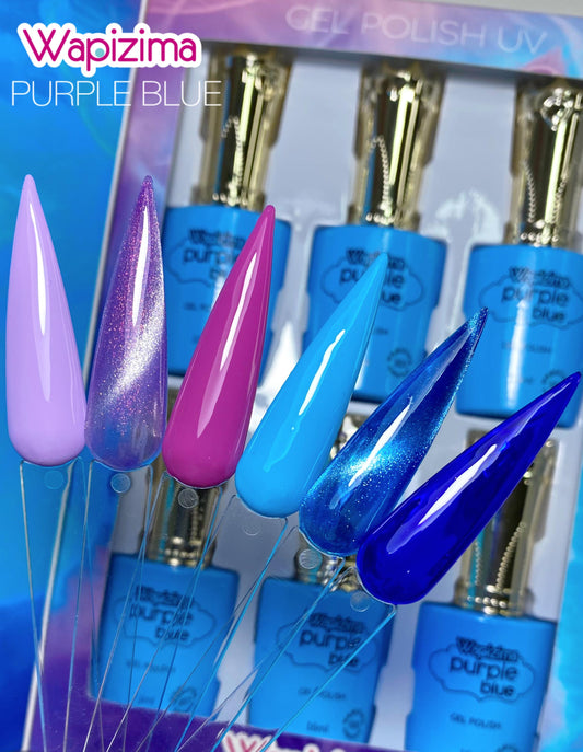 Gama de Gel Purple Blue 6pzas