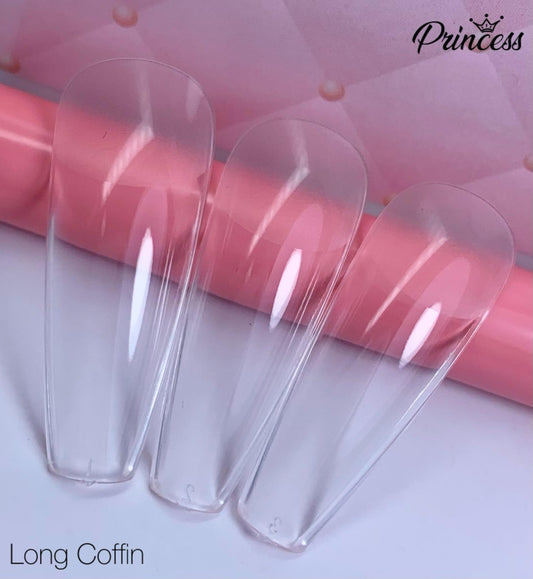 Tips Soft Gel Long Coffin 480 pzs