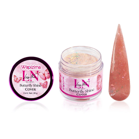 Acrílico 1oz Colaboración Lexxy Nails Cover Butterfly Shine