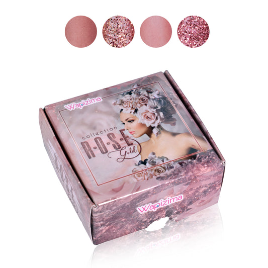 Colección Acrílica Rose Gold 4pzas