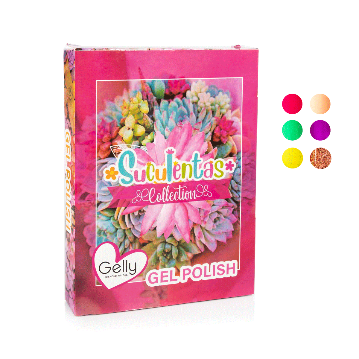 Gama de Gel "Suculentas" Gelly 6pzas